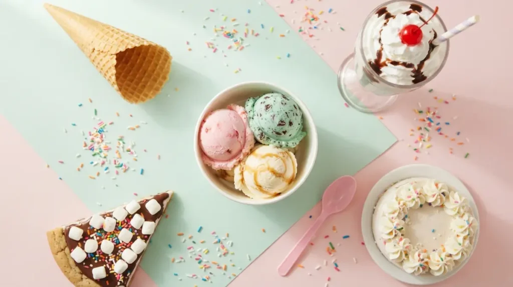 Baskin Robbins menu items with prices 2026 — scoops, milkshake, waffle cone and ice cream cake